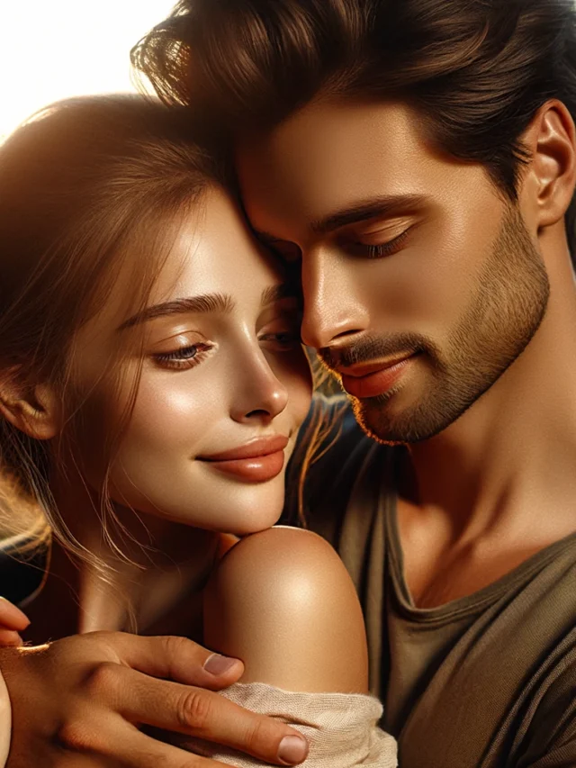 DALL·E 2024-03-28 13.56.27 - A realistic image of a loving couple, captured in a moment of genuine affection and intimacy. The couple is closely embracing, conveying deep emotion